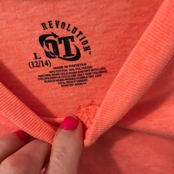 NWOT revolution boys Pink  shirt 12/14 summer - Picture 3 of 9